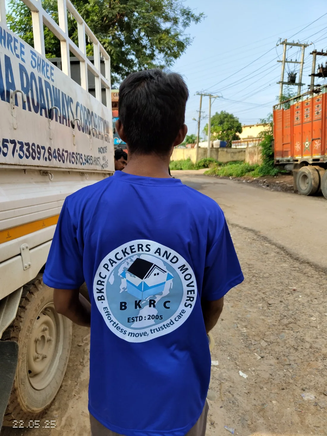 BKRC team member near a moving vehicle